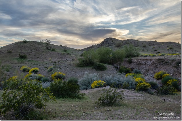 desert mountain sunset clouds Mohawk Valley Arizona