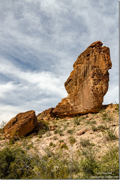 balancing rock Queen Canyon area Kofa National Wildlife Refuge Arizona
