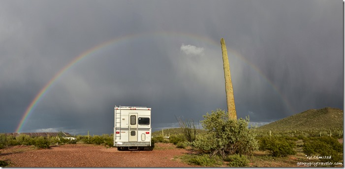 truckcamper desert rainbow BLM Darby Well Road Ajo Arizona