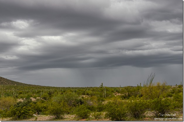desert mountains storm clouds BLM Darby Well Road Ajo Arizona