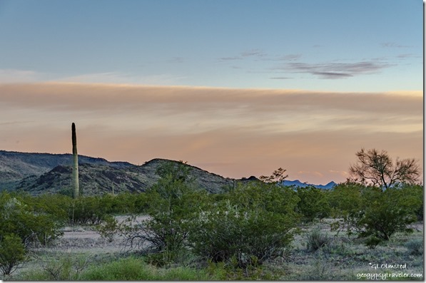 desert sunset clouds BLM Gunsite Wash Why Arizona