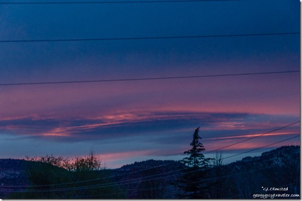 Sunset from RV Kanab Utah