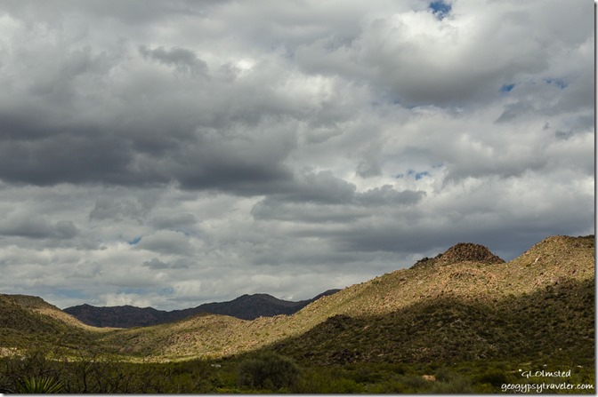 light & shadow Weaver Mountains clouds BLM Ghost Town Rd Congreess Arizona