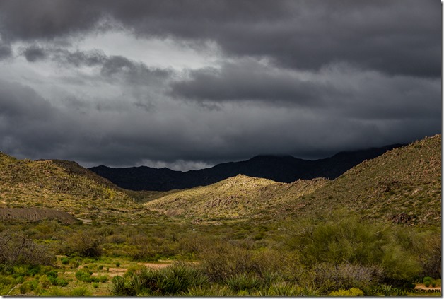 desert light & shadow Weaver Mountains clouds BLM Ghost Town Rd Congress Arizona
