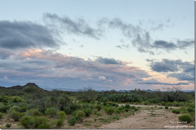 desert sunset clouds BLM Ghost Town Rd Congress Arizona