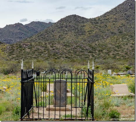 1828-1913 fenced gravesite cemetery Congress Arizona