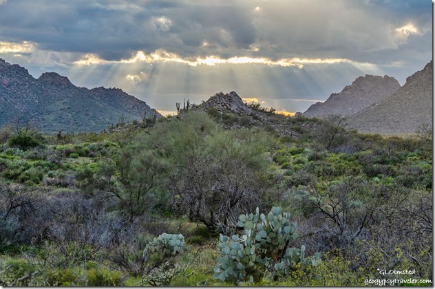 desert Date Creek Mountains sunset clouds crespuscular rays BLM Ghost Town Rd Congress Arizona