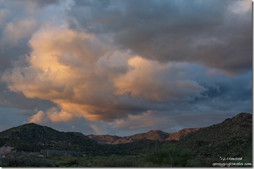desert Weaver Mountains sunset clouds BLM Ghost Town Rd Congress Arizona