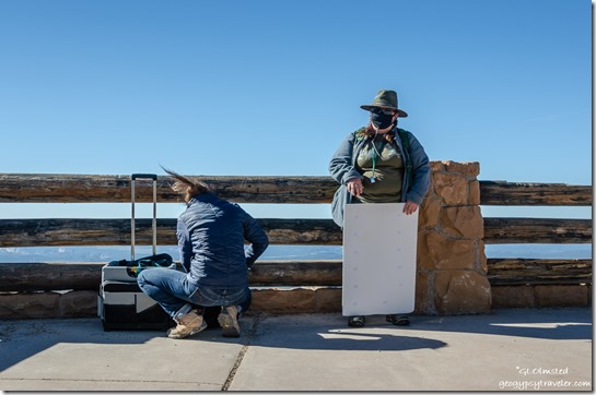 Rangers model Staircase Geo talk Yovimpa Point Bryce Canyon National Park Utah