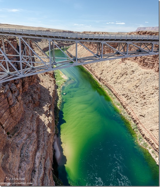 green Colorado River downstream Navajo Bridge Arizona