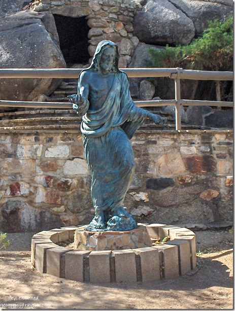 statue Jesus resurrects from ashes Shrine of St Josephs Yarnell Arizona
