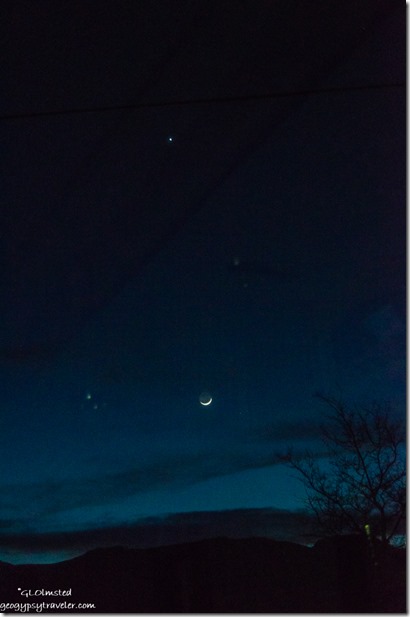 Crescent moon & Venus Yarnell Arizona
