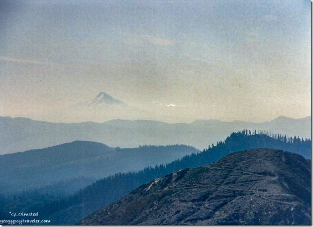 Mt Hood from Smith overlook Mt St Helens National Volcanic Monument Washington summer 1992
