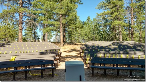 North campground amphitheater seating Bryce Canyon National Park Utah