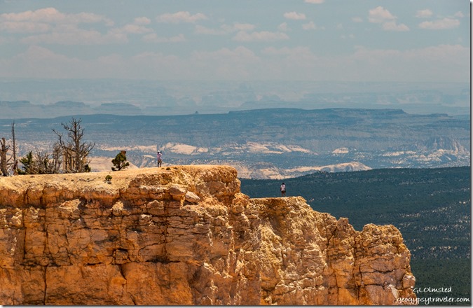 people off trail Suicide Point from Yovimpa Point Bryce Canyon National Park Utah