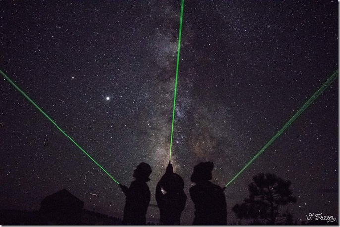 Astro Rangers lazer lights milkyway stars Bryce Canyon National Park Utah by Valerie Fazen