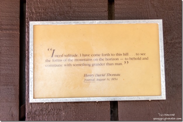 Thoreau quote along Bristlecone Loop Trail Bryce Canyon National Park Utah