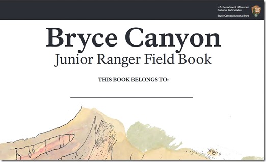 Bryce Canyon Junior Ranger book cover