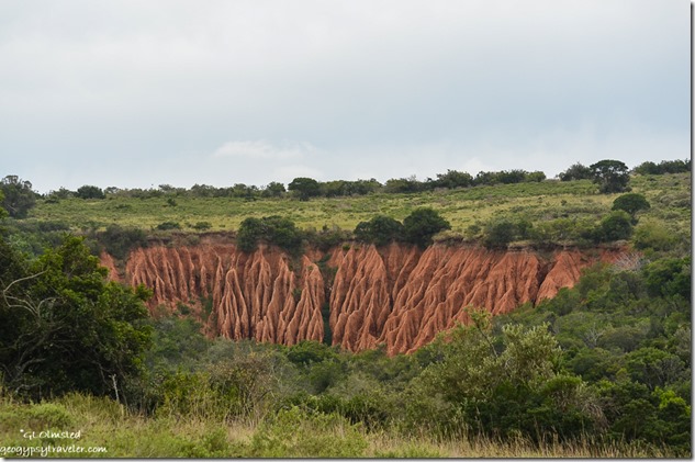 Erosion on hillside Addo Elephant National Park South Africa