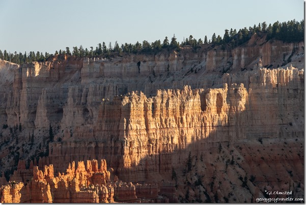 late light hoodoos trees Sunset Point Bryce Point Bryce Canyon National Park Utah