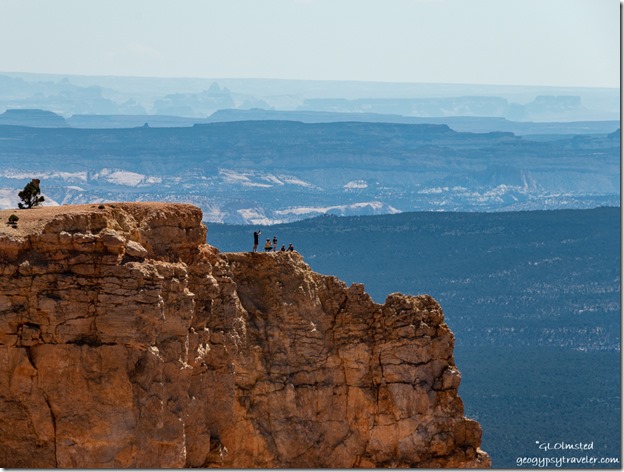 visitors Suicide Point from Yovimpa Point Bryce Canyon National Park Utah