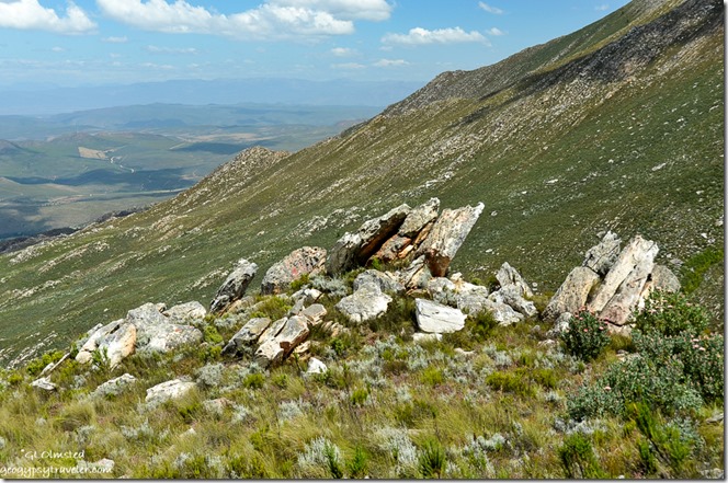 Rocky outcrop along Swartberg Pass South Africa