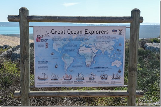 Ocean explorers interp sign at Seeberg view point West Coast National Park Langebaan South Africa