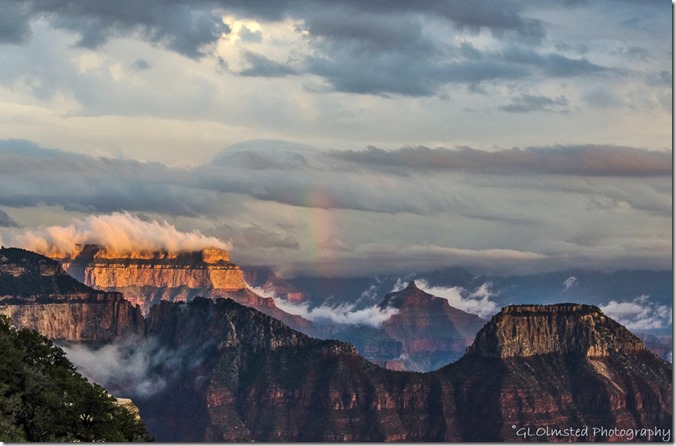 Rainbow & inversion from Lodge North Rim Grand Canyon National Park Arizona