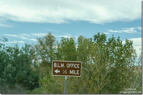 BLM sign UT24 West Hanksville Utah