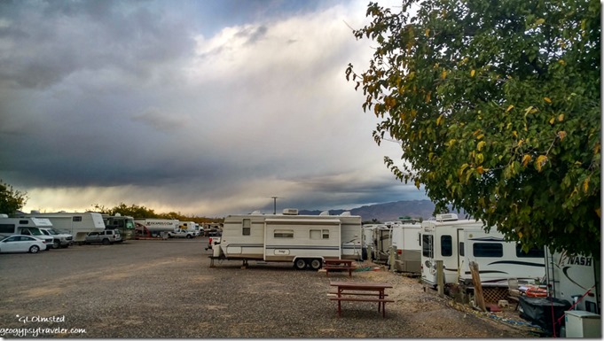 RVs storm clouds North Ranch RV Park Congress Arizona