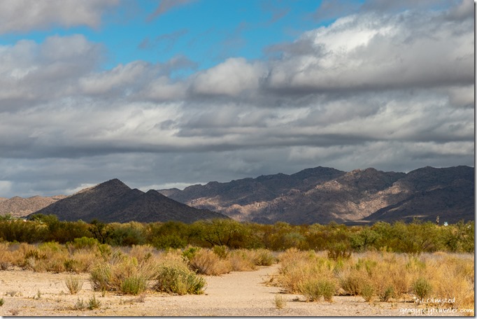desert Weaver Mountains storm clouds North Ranch RV Park Congress Arizona