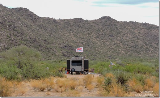 RV with Trump flag Ghost Town Road Congress Arizona