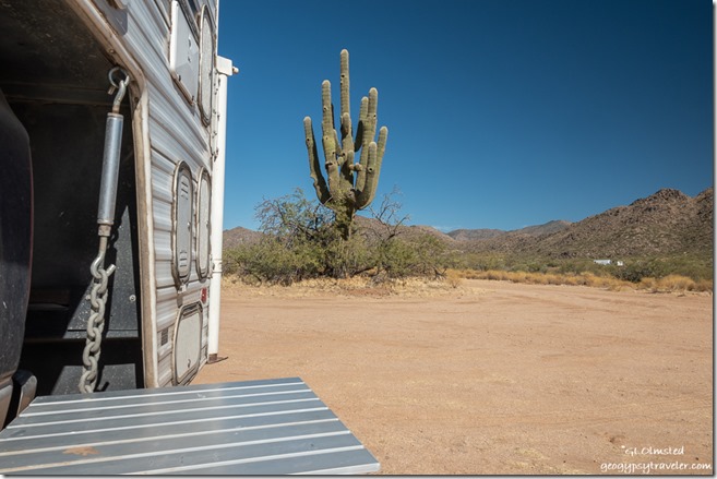 camper Saguaro cactus Ghost Town Road Congress Arizona