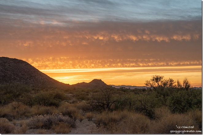 desert mountain sunrise clouds Ghost Town Road BLM Congress Arizona