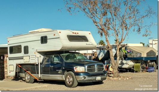 truck camper Shady Lane RV Court Quartzsite Arizona