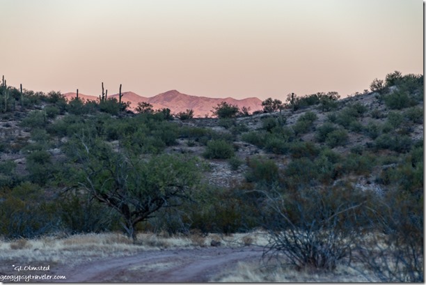 desert mountains last light Vulture Mine Road Wickenburg Arizona