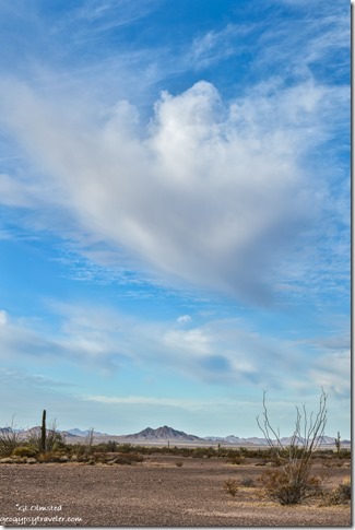 desert mountain clouds Palm Canyon Road BLM Kofa National Wildlife Refuge Arizona