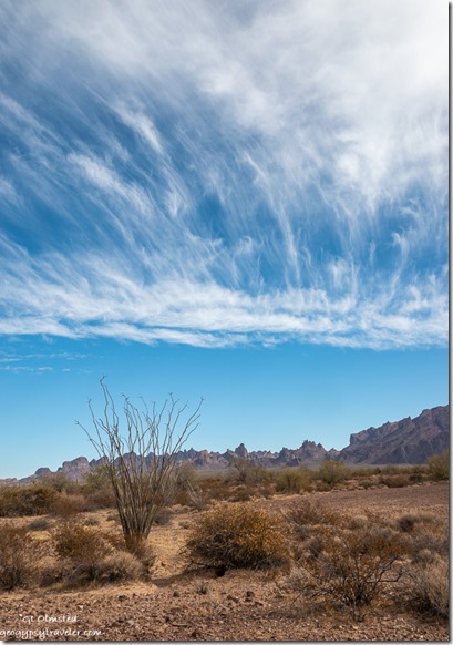 desert mountains clouds Palm Canyon Road BLM Kofa National Wildlife Refuge Arizona