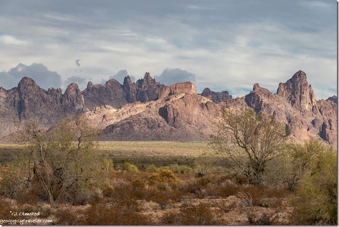 desert mountains clouds Palm Canyon Road BLM Kofa National Wildlife Refuge Arizona