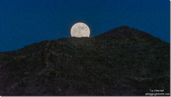 full moon rise Plomosa Road BLM Bouse Arizona