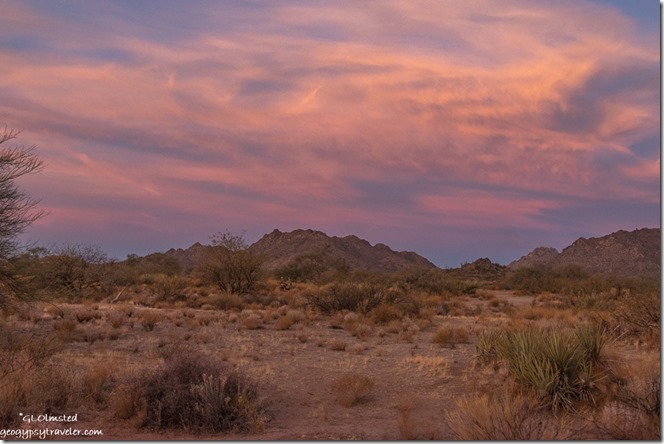 desert mts sunrise clouds Ghost Town Rd BLM Congress Arizona