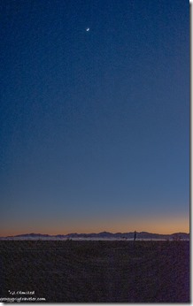 desert mts sunset crescent moon Plomosa Rd BLM Quartzsite AZ