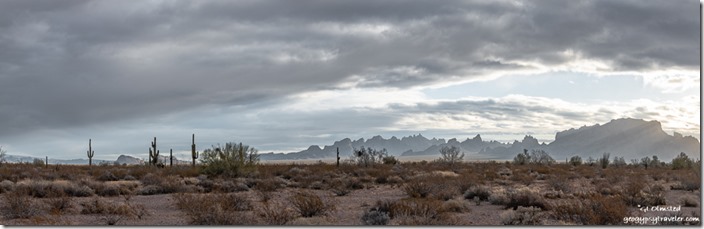 desert mts sun rays clouds Palm Canyon Rd BLM Kofa National Wildlife Refuge Arizona