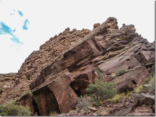 Giant rock fall North Kaibab trail Grand Canyon National Park Arizona