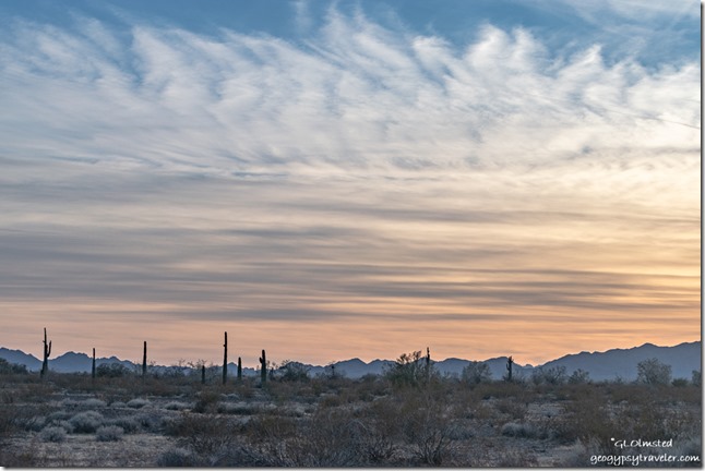 desert sunset clouds MST&T Rd BLM Kofa National Wildlife Refuge Arizona