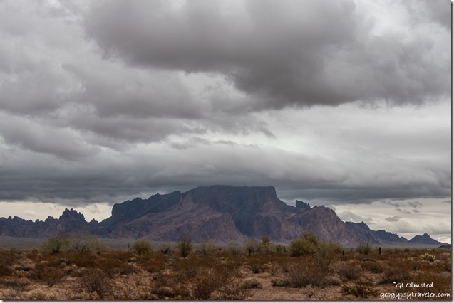 desert Kofa Mts storm clouds Palm Canyon Rd BLM Kofa National Wildlife Refuge Arizona