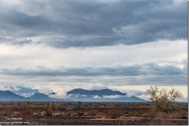 desert mountains clouds Plomosa Road BLM Quartzsite Arizona