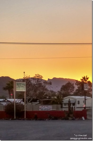 sunset Shady Lane RV Crt Quartzsite Arizona