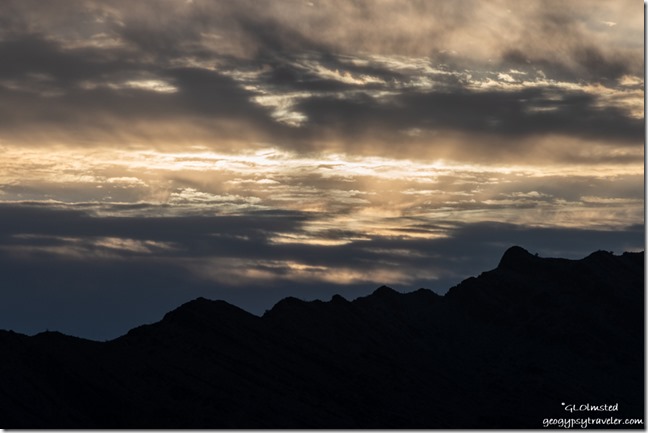 New Water Mts sunrise clouds MST&T Rd BLM Kofa National Wildlife Refuge Arizona
