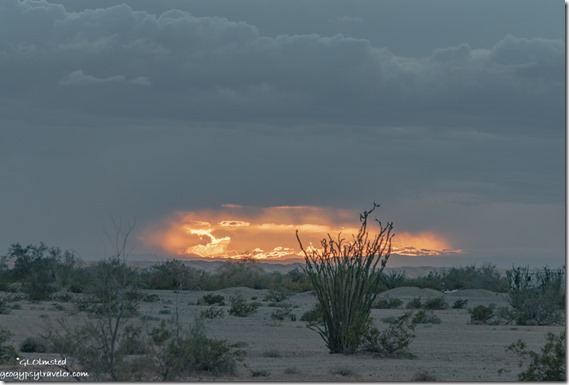 desert sunset clouds American Girl Mine Rd BLM Felicity California